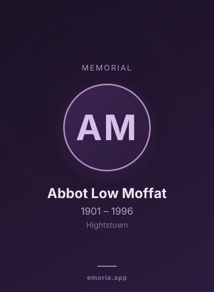 Memorial portrait of Abbot Low Moffat