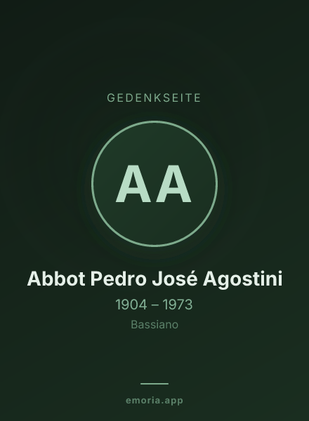 Gedenkportrait von Abbot Pedro José Agostini