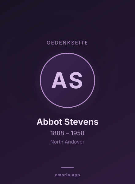 Gedenkportrait von Abbot Stevens