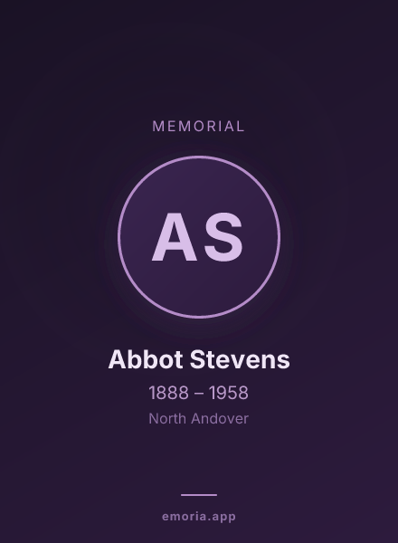 Memorial portrait of Abbot Stevens