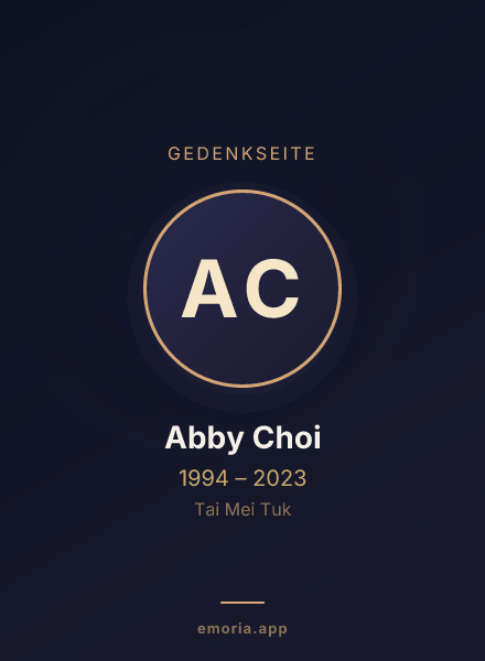 Gedenkportrait von Abby Choi