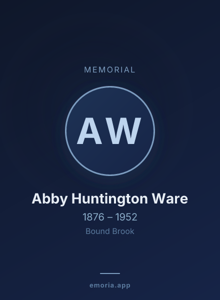 Memorial portrait of Abby Huntington Ware