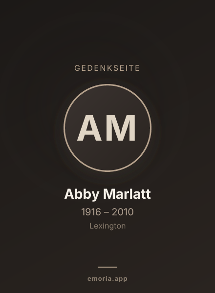Gedenkportrait von Abby Marlatt