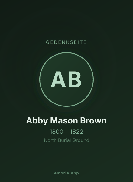 Gedenkportrait von Abby Mason Brown