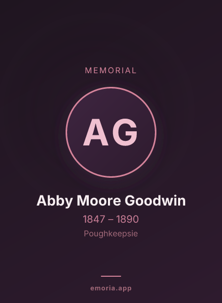 Memorial portrait of Abby Moore Goodwin