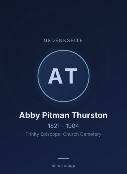 Gedenkportrait von Abby Pitman Thurston