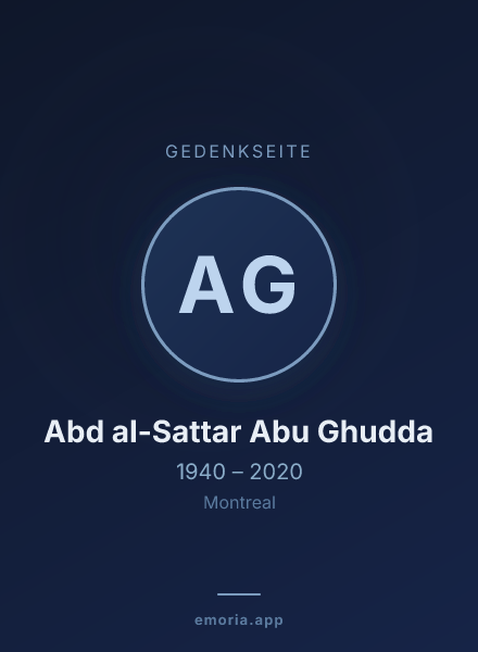 Gedenkportrait von Abd al-Sattar Abu Ghudda