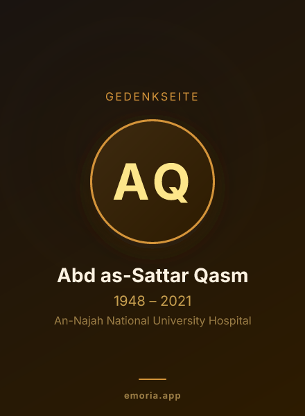 Gedenkportrait von Abd as-Sattar Qasm