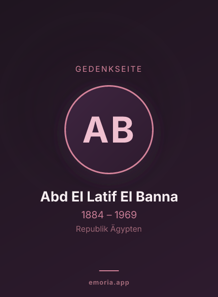 Gedenkportrait von Abd El Latif El Banna