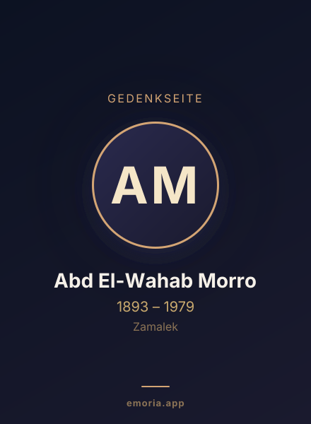Gedenkportrait von Abd El-Wahab Morro