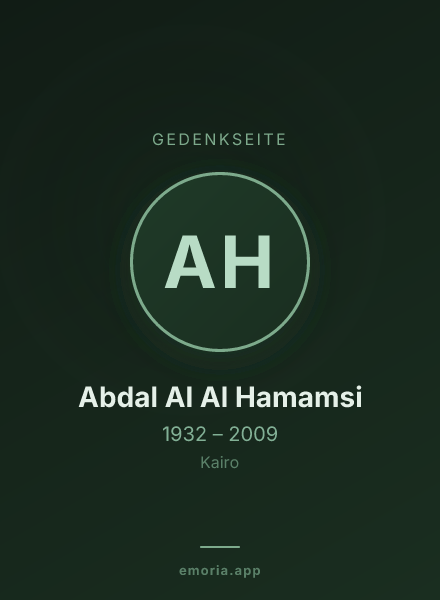 Gedenkportrait von Abdal Al Al Hamamsi