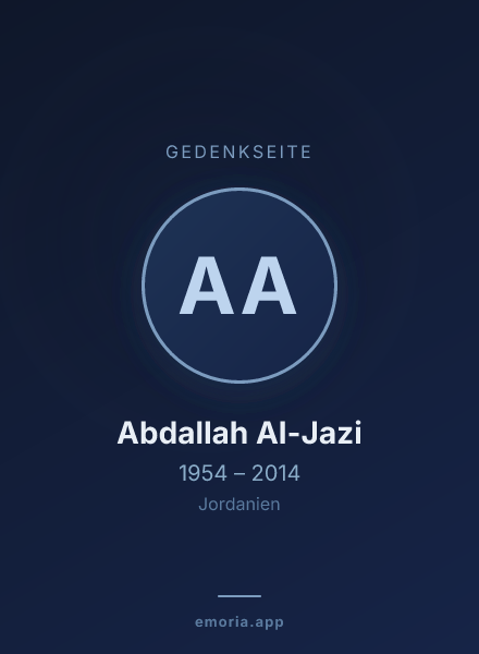 Gedenkportrait von Abdallah Al-Jazi