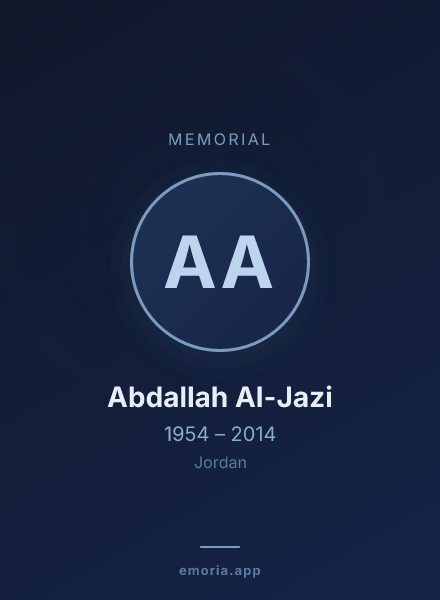Memorial portrait of Abdallah Al-Jazi