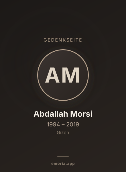 Gedenkportrait von Abdallah Morsi