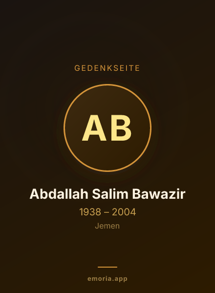 Gedenkportrait von Abdallah Salim Bawazir