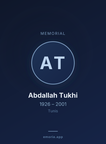Memorial portrait of Abdallah Tukhi