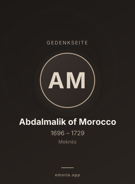 Gedenkportrait von Abdalmalik of Morocco
