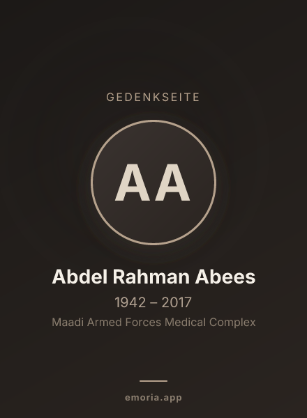 Gedenkportrait von Abdel Rahman Abees