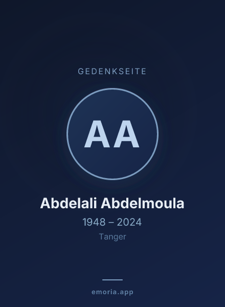 Gedenkportrait von Abdelali Abdelmoula