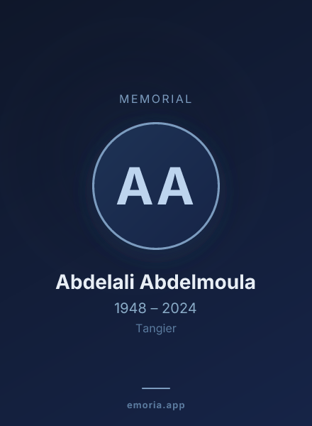 Memorial portrait of Abdelali Abdelmoula