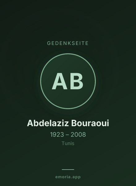 Gedenkportrait von Abdelaziz Bouraoui
