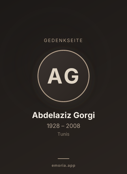 Gedenkportrait von Abdelaziz Gorgi