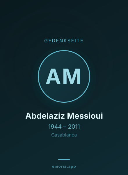 Gedenkportrait von Abdelaziz Messioui