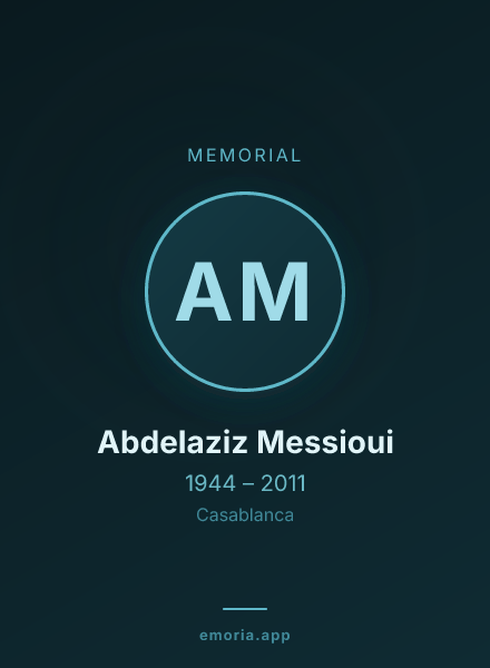 Memorial portrait of Abdelaziz Messioui