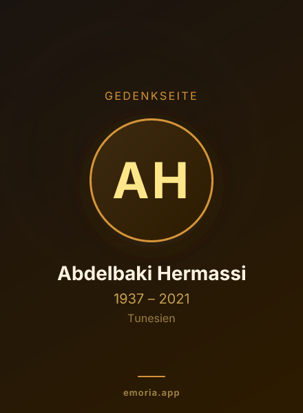 Gedenkportrait von Abdelbaki Hermassi