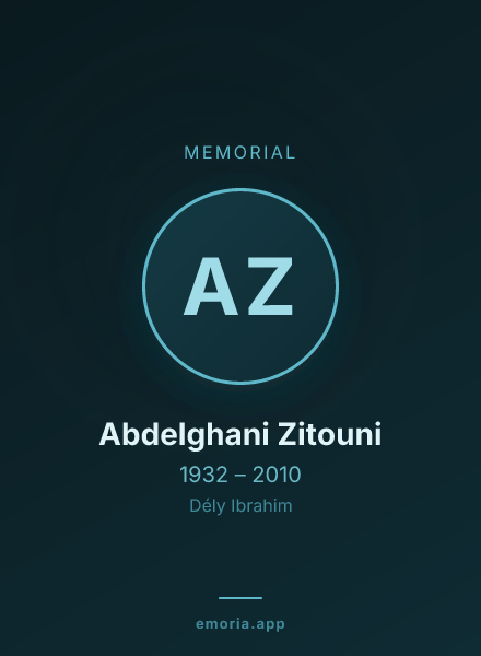 Memorial portrait of Abdelghani Zitouni