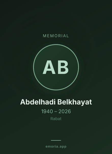 Memorial portrait of Abdelhadi Belkhayat