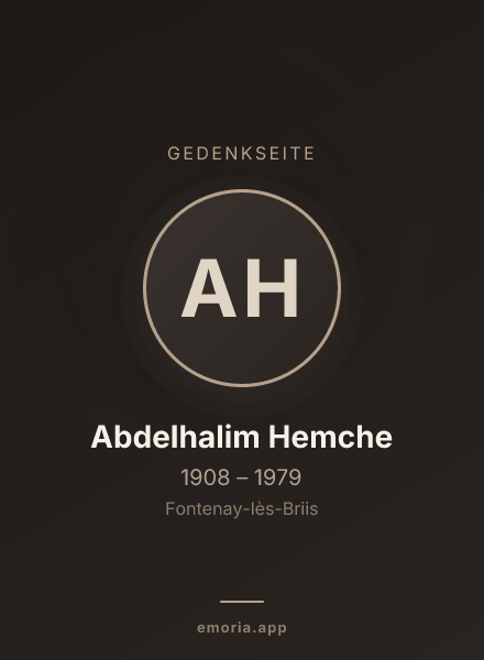Gedenkportrait von Abdelhalim Hemche