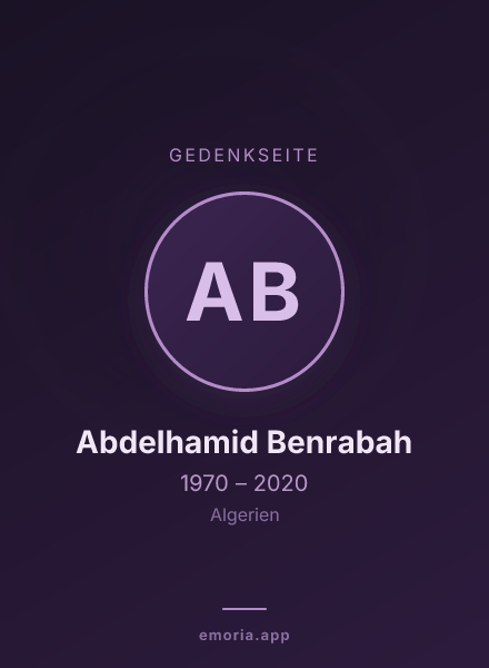 Gedenkportrait von Abdelhamid Benrabah