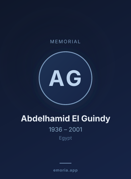 Memorial portrait of Abdelhamid El Guindy
