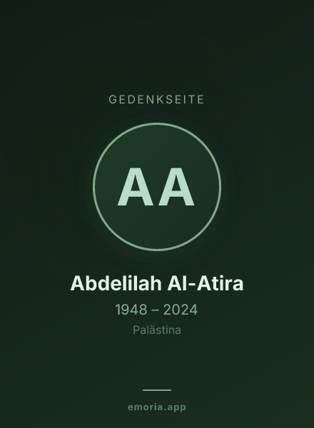 Gedenkportrait von Abdelilah Al-Atira