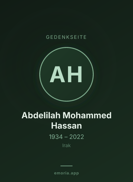 Gedenkportrait von Abdelilah Mohammed Hassan