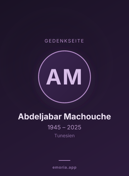 Gedenkportrait von Abdeljabar Machouche