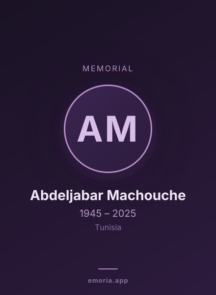 Memorial portrait of Abdeljabar Machouche