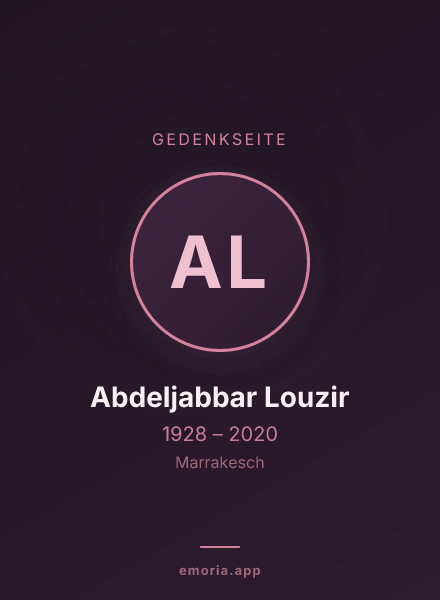 Gedenkportrait von Abdeljabbar Louzir