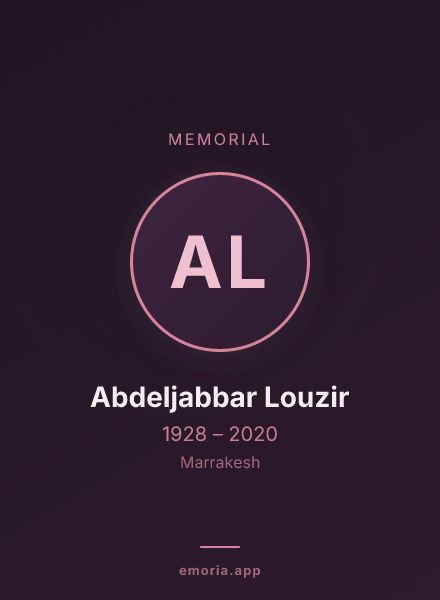 Memorial portrait of Abdeljabbar Louzir