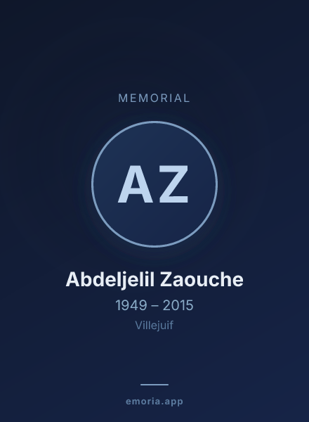 Memorial portrait of Abdeljelil Zaouche