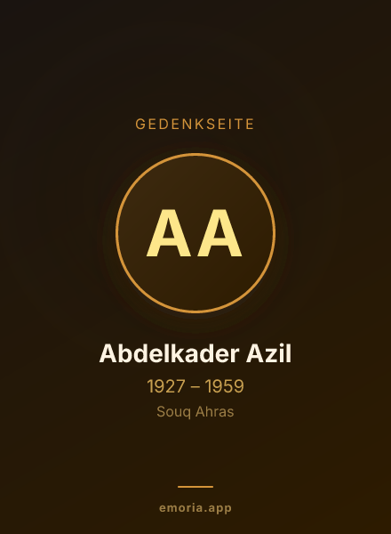 Gedenkportrait von Abdelkader Azil