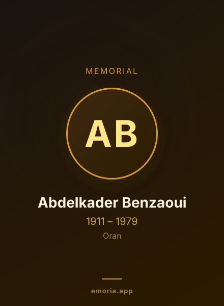 Memorial portrait of Abdelkader Benzaoui
