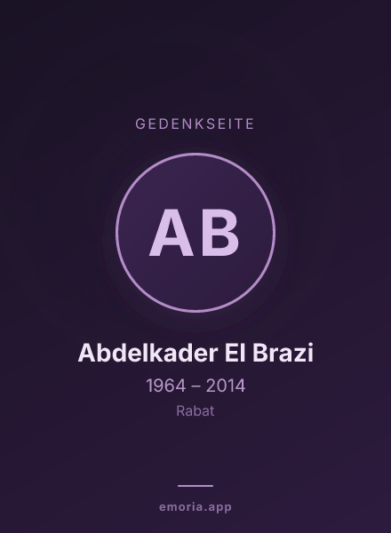 Gedenkportrait von Abdelkader El Brazi