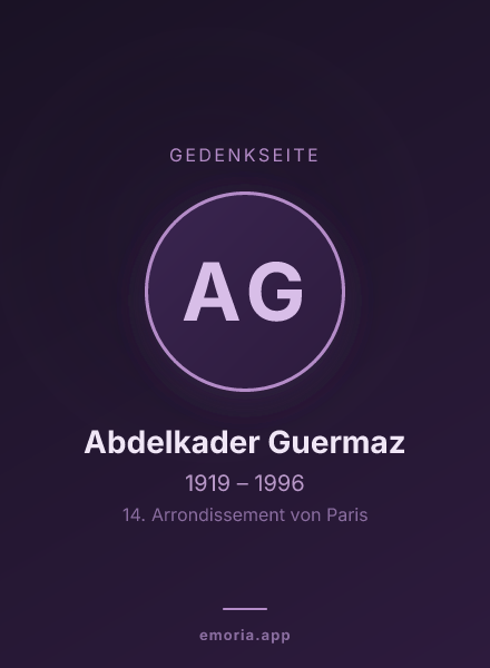 Gedenkportrait von Abdelkader Guermaz