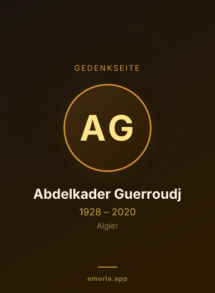 Gedenkportrait von Abdelkader Guerroudj