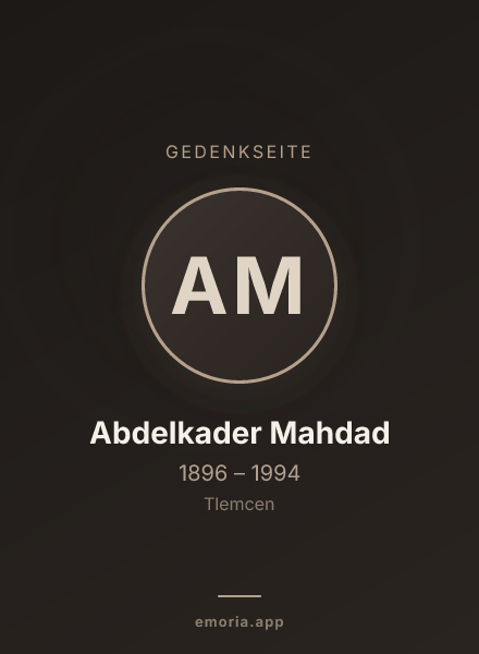 Gedenkportrait von Abdelkader Mahdad