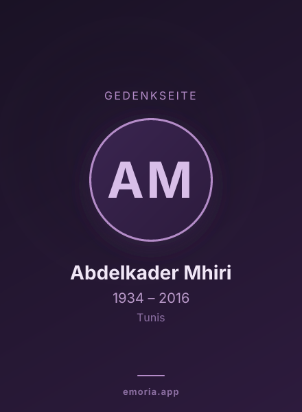 Gedenkportrait von Abdelkader Mhiri