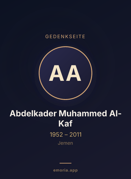 Gedenkportrait von Abdelkader Muhammed Al-Kaf