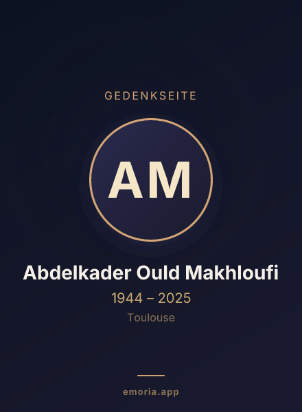 Gedenkportrait von Abdelkader Ould Makhloufi